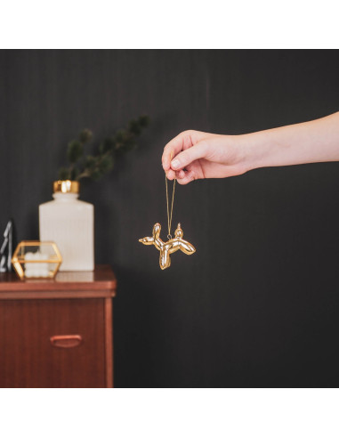 Ornement - Suspension Chien Ballon - Céramique - OrHousevitamin 