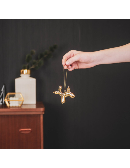 Ornement - Suspension Chien Ballon - Céramique - OrHousevitamin 