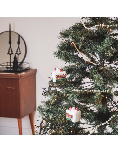Ornement de Noël à suspendre - Part de tarte - VerreHousevitamin 