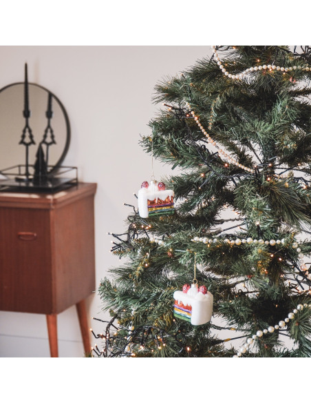 Ornement de Noël à suspendre - Part de tarte - VerreHousevitamin 