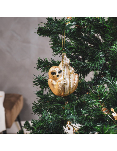 Suspension de Noël, paresseux, verre, jauneHousevitamin 