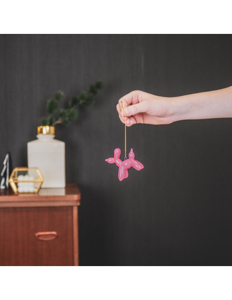 Ornement - Suspension Chien Ballon - Céramique - RoseHousevitamin 