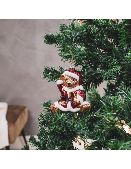 Suspension de Noël - Ours Père Noël - VerreHousevitamin 