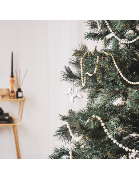 Ornement - Suspension Chien Ballon - Céramique - BlancHousevitamin 