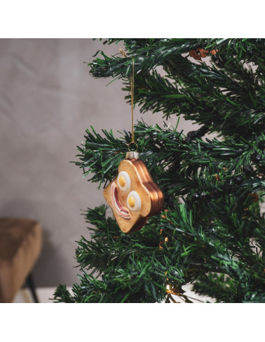 Suspension de Noël - Sandwich aux œufs - Verre Housevitamin 