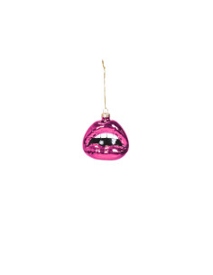 Décoration : pendentif de Noël, lèvre, verre, rose,Housevitamin 