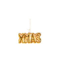 Ornement de Noël Suspendu XMAS - Or - VerreHousevitamin 