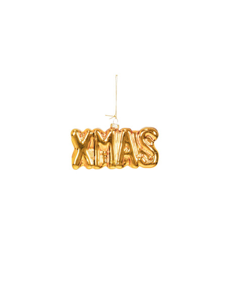 Ornement de Noël Suspendu XMAS - Or - VerreHousevitamin 
