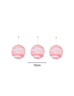 Suspension de Noël, boules de Noël, mousse, rose fluoHousevitamin  2
