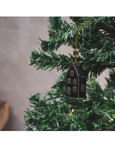 Suspension de Noël - Maison - Céramique - NoirHousevitamin  2