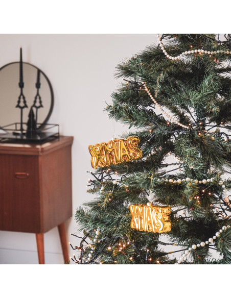 Ornement de Noël Suspendu XMAS - Or - VerreHousevitamin 