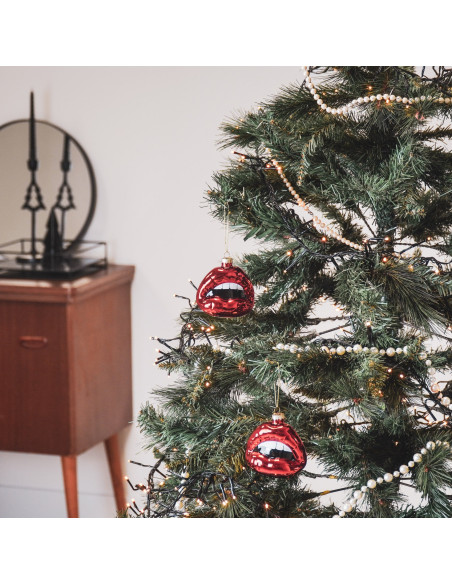Suspension de Noël - Lèvre - Verre - Rouge Housevitamin 