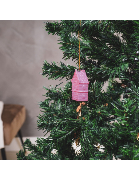 Suspension de Noël - Maison - Céramique - Rose fluoHousevitamin 