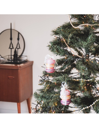 Suspension de Noël - Macaron - VerreHousevitamin 