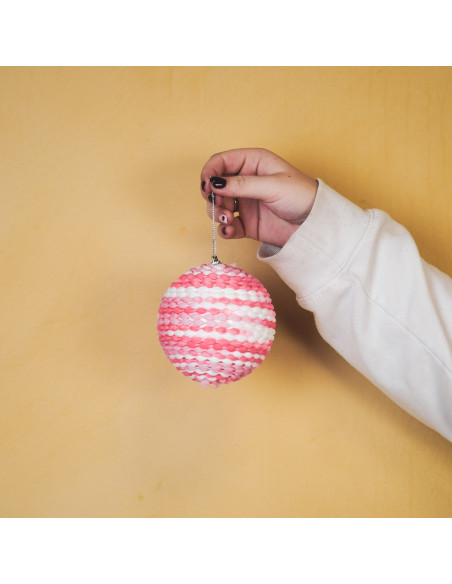 Suspension de Noël, boules de Noël, mousse, rose fluoHousevitamin 