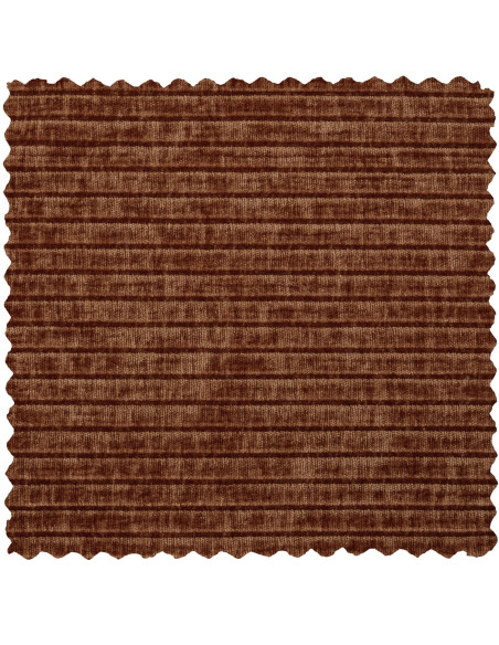 Méridienne Rodéo Gauche tissu côtelé brun rouille