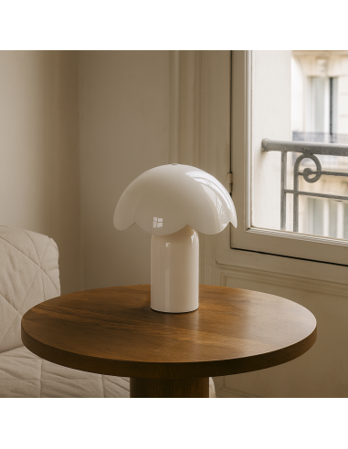 Lampe Bella blanc H23,5cm opjet