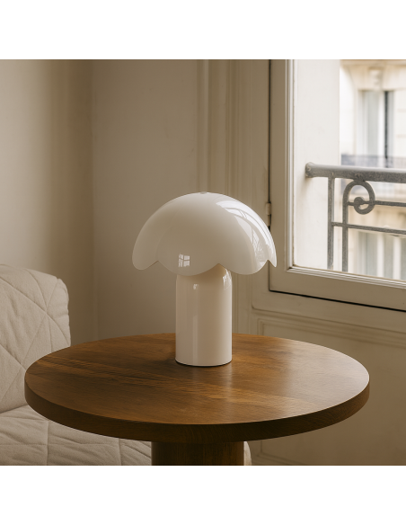 Lampe Bella blanc H23,5cm opjet