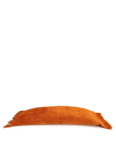 Housse de coussin Oh My Gee - Velours rouille - 35x100