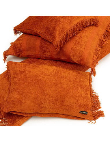 Housse de coussin Oh My Gee - Velours rouille - 35x100