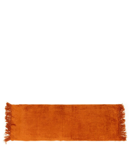 Housse de coussin Oh My Gee - Velours rouille - 35x100