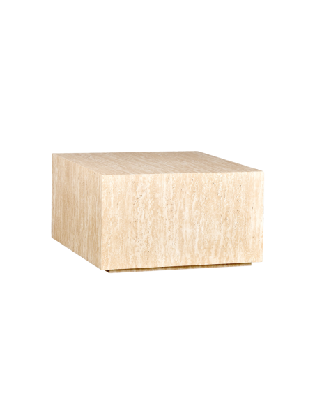 Table basse Maxime carré effet travertin opjet paris