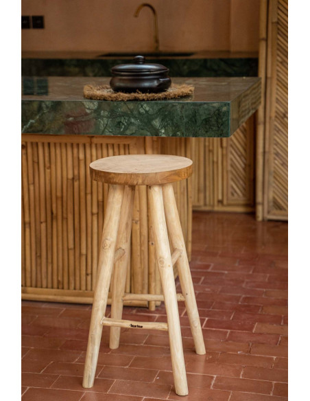 Le tabouret de bar Kedut - Naturel