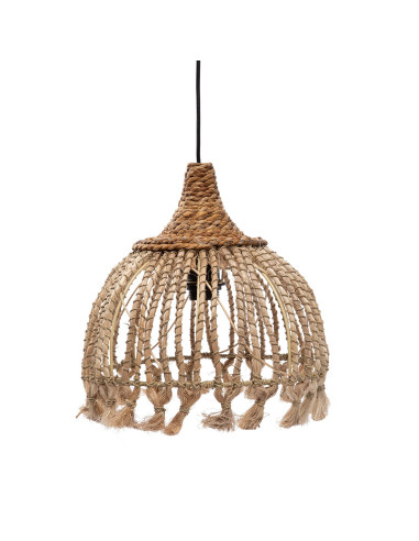 Suspension à pompon en abaca - Naturel - S