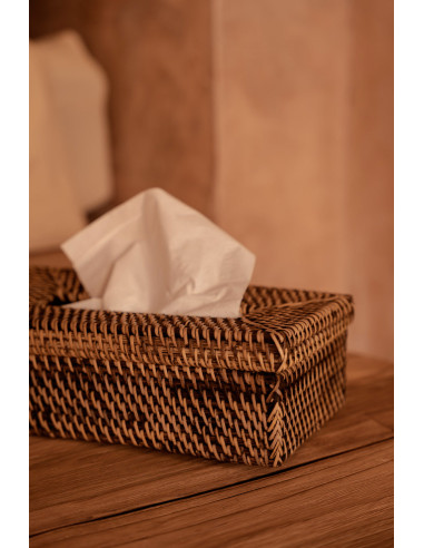 La boîte à mouchoirs classique en rotin - marron naturel
