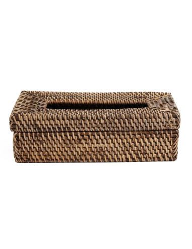 La boîte à mouchoirs classique en rotin - marron naturel