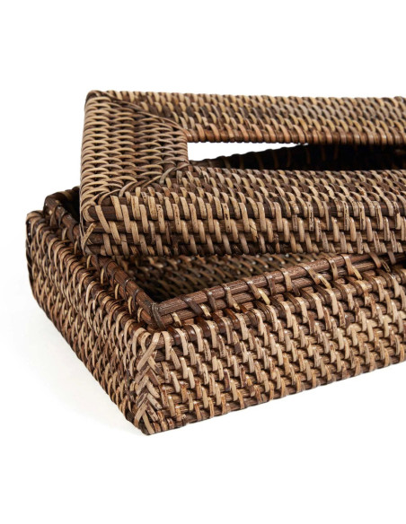 La boîte à mouchoirs classique en rotin - marron naturel