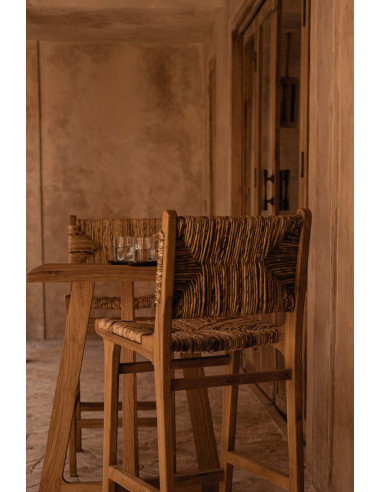 Le tabouret de bar Puquta - Naturel - IntérieurBazar Bizar