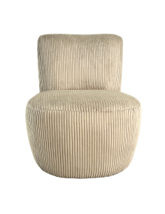 Fauteuil Eve velours côtelé beige opjet
