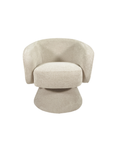 Fauteuil Manon chenille ivoire pivotant opjet