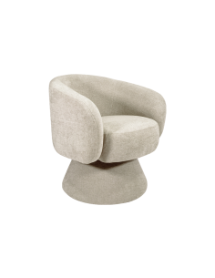 Fauteuil Manon chenille ivoire pivotant opjet 2
