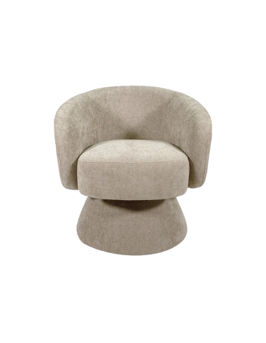 Fauteuil Manon chenille taupe pivotant opjet