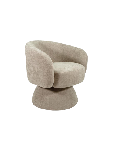 Fauteuil Manon chenille taupe pivotant opjet