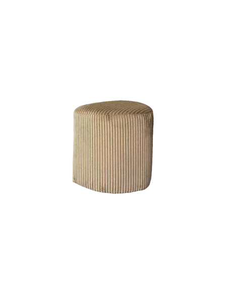 Tabouret Eve velours côtelé choco opjet