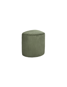 Tabouret Eve velours côtelé kaki opjet
