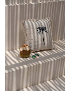 Housse de coussin Gili Palm - Noir naturelBazar Bizar 2