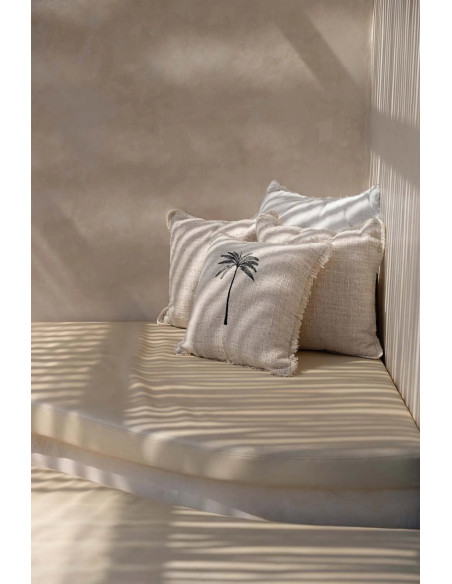 Housse de coussin Gili Palm - Noir naturelBazar Bizar