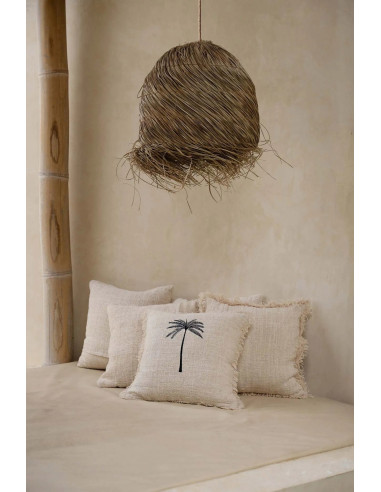 Housse de coussin Gili Palm - Noir naturelBazar Bizar
