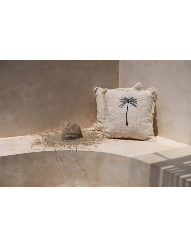 Housse de coussin Gili Palm - Noir naturelBazar Bizar