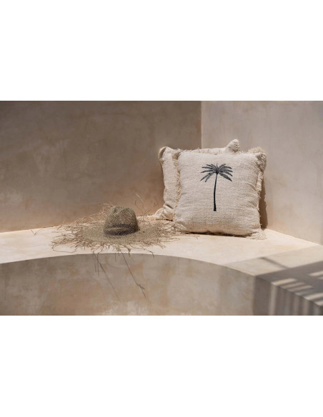 Housse de coussin Gili Palm - Noir naturelBazar Bizar