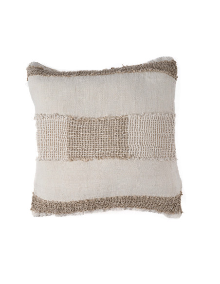 Housse de coussin en lin naturel - Blanc naturelBazar Bizar
