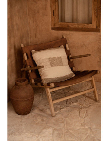 Housse de coussin en lin naturel - Blanc naturelBazar Bizar