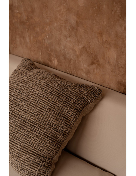 Housse de coussin en lin grain? - Noir naturelBazar Bizar
