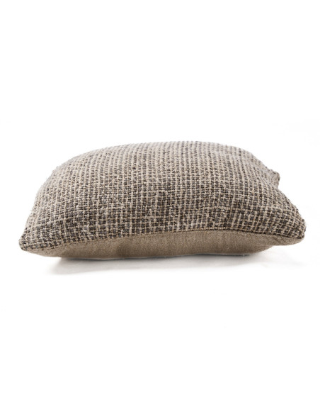 Housse de coussin en lin grain? - Noir naturelBazar Bizar