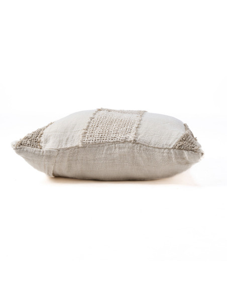 Housse de coussin en lin naturel - Blanc naturelBazar Bizar