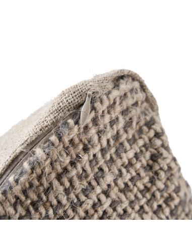Housse de coussin en lin grain? - Noir naturelBazar Bizar